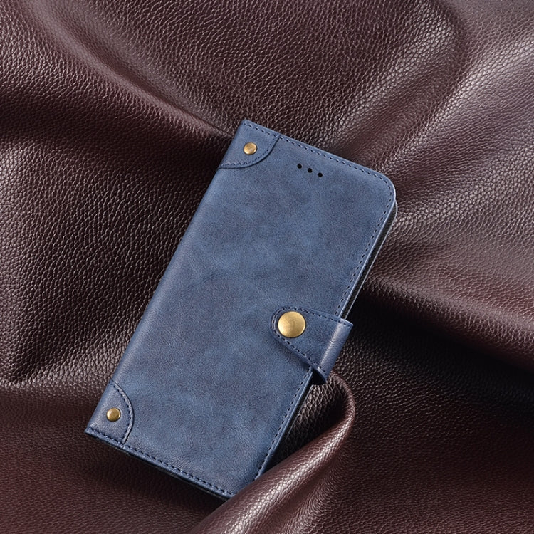 For Oukitel C19 Pro idewei Retro Texture Leather Phone Case(Blue)