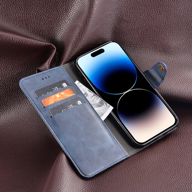 For Oukitel C19 Pro idewei Retro Texture Leather Phone Case(Blue)
