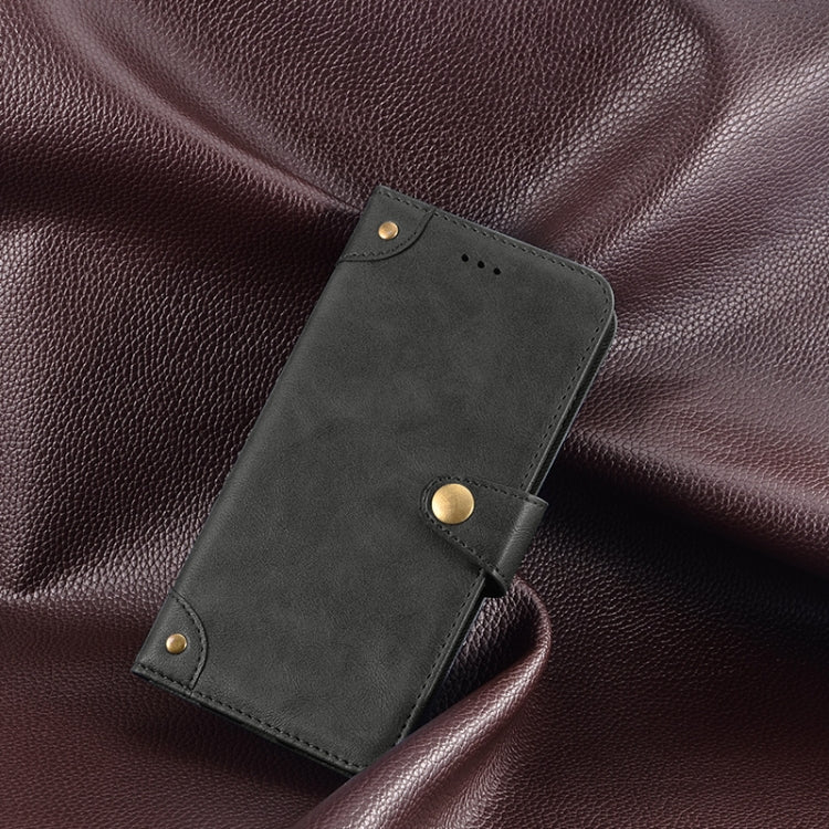 For Oukitel C19 Pro idewei Retro Texture Leather Phone Case(Black)