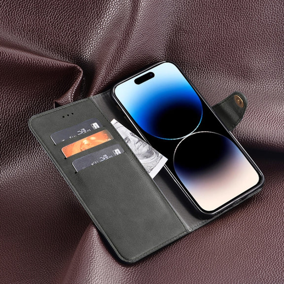 For Oukitel C19 Pro idewei Retro Texture Leather Phone Case(Black)