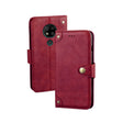 For Oukitel C19 Pro idewei Retro Texture Leather Phone Case(Red) - More Brand by idewei | Online Shopping South Africa | PMC TechLife | Buy Now Pay Later Mobicred