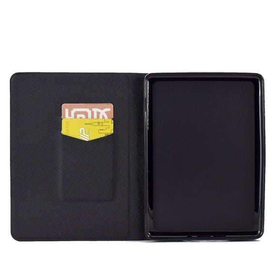 For Amazon Kindle Paperwhite 4/3/2/1 Electric Pressed TPU Smart Leather Tablet Case(Butterfly Wolf)