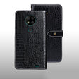 For Oukitel C19 Pro idewei Crocodile Texture Leather Phone Case(Black) - More Brand by idewei | Online Shopping South Africa | PMC TechLife | Buy Now Pay Later Mobicred
