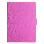For Huawei MediaPad M5 lite 10.1 Solid Color Crocodile Texture Leather Smart Tablet Case(Rose Red)