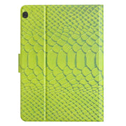 For Lenovo Tab M10 Solid Color Crocodile Texture Leather Smart Tablet Case(Green)