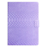 For Lenovo Tab M10 Solid Color Crocodile Texture Leather Smart Tablet Case(Purple)