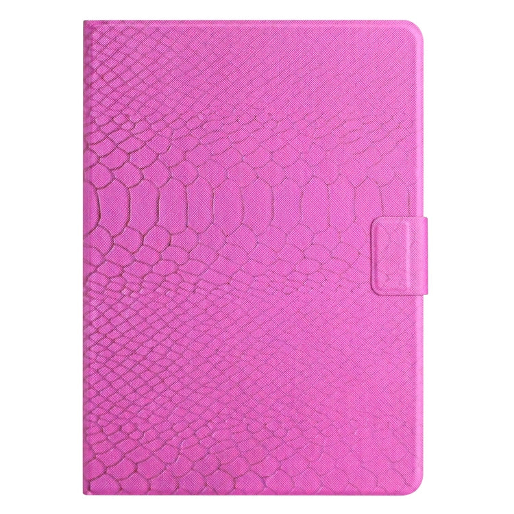 For Lenovo Tab M10 3rd Gen Solid Color Crocodile Texture Leather Smart Tablet Case(Rose Red)