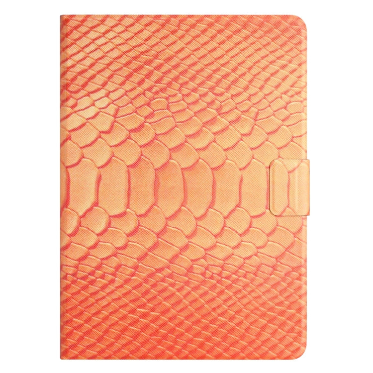 For Lenovo Tab M10 Plus Solid Color Crocodile Texture Leather Smart Tablet Case(Orange)