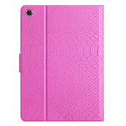 For Lenovo Tab M10 Plus 10.6 3rd Gen 2022 Solid Color Crocodile Texture Leather Smart Tablet Case(Rose Red)