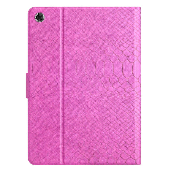For Lenovo Tab M10 Plus 10.6 3rd Gen 2022 Solid Color Crocodile Texture Leather Smart Tablet Case(Rose Red)