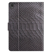 For Lenovo Tab P11 Solid Color Crocodile Texture Leather Smart Tablet Case(Black)