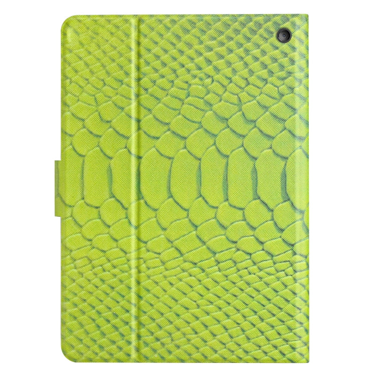 For Amazon Kindle Fire HD 10 2021 Solid Color Crocodile Texture Leather Smart Tablet Case(Green)