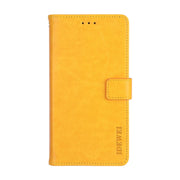 For Oukitel C19 Pro idewei Crazy Horse Texture Leather Phone Case(Yellow)