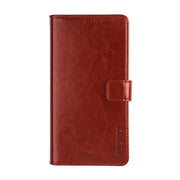For Oukitel C19 Pro idewei Crazy Horse Texture Leather Phone Case(Brown)