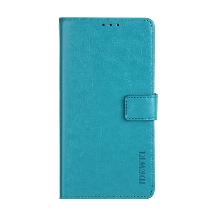 For Oukitel C19 Pro idewei Crazy Horse Texture Leather Phone Case(Sky Blue)