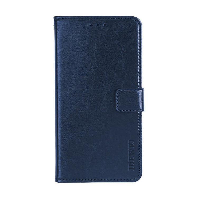 For Oukitel C19 Pro idewei Crazy Horse Texture Leather Phone Case(Dark Blue)