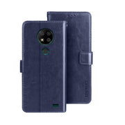 For Oukitel C19 Pro idewei Crazy Horse Texture Leather Phone Case(Dark Blue)