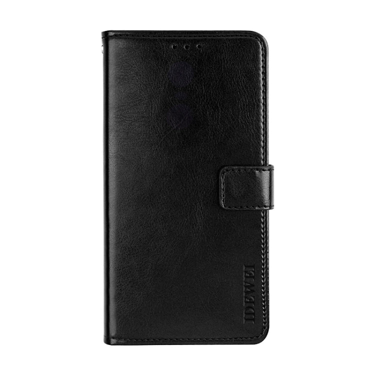 For Oukitel C19 Pro idewei Crazy Horse Texture Leather Phone Case(Black)