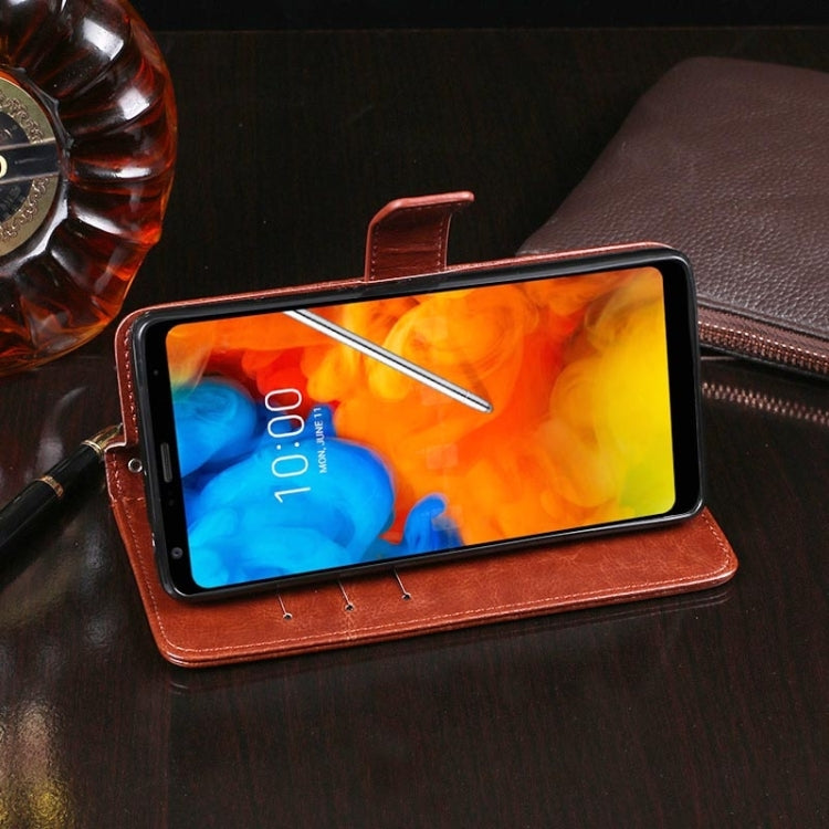 For Oukitel C19 Pro idewei Crazy Horse Texture Leather Phone Case(Dark Blue)