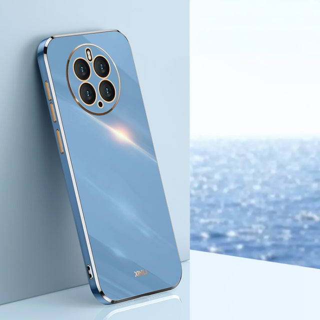 For Huawei Mate 50 Pro XINLI Straight Edge 6D Electroplate TPU Phone Case(Celestial Blue)