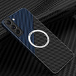 For Samsung Galaxy S23+ 5G Carbon Fiber Texture MagSafe Magnetic Phone Case(Black Blue) - Galaxy S23+ 5G Cases by PMC TechLife | Online Shopping South Africa | PMC TechLife