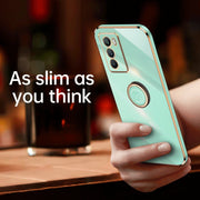 For vivo X80 Pro XINLI Straight Edge 6D Electroplate TPU Phone Case with Ring Holder(Pink)