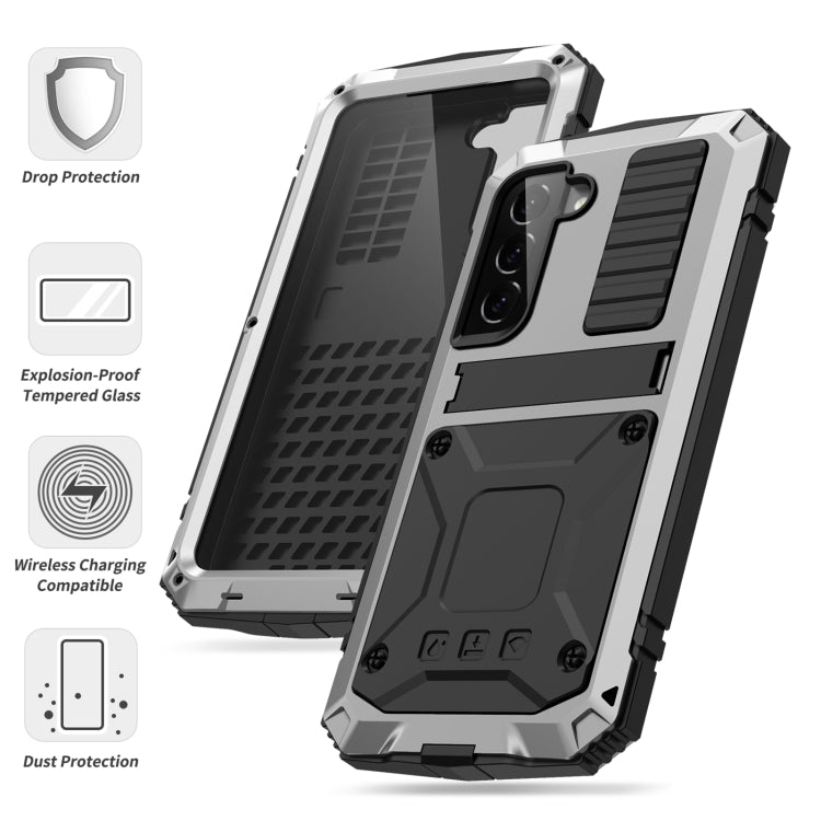 For Samsung Galaxy S23+ 5G R-JUST Life Water-resistant Dustproof Shockproof Phone Case(Silver)