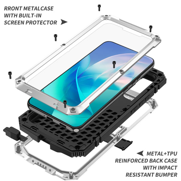 For Samsung Galaxy S23+ 5G R-JUST Life Water-resistant Dustproof Shockproof Phone Case(Silver)