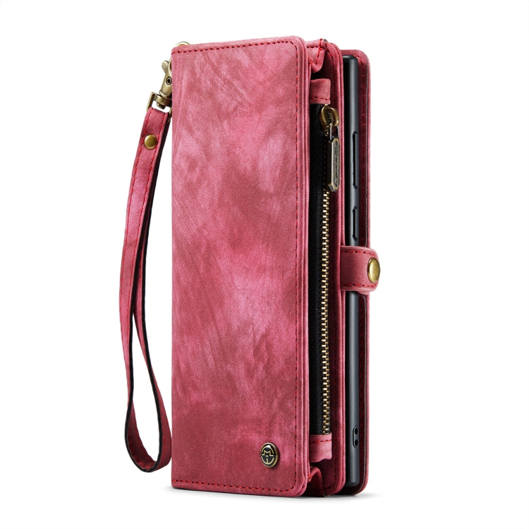 For Samsung Galaxy S23 Ultra 5G CaseMe 008 Detachable Multifunctional Leather Phone Case(Red)