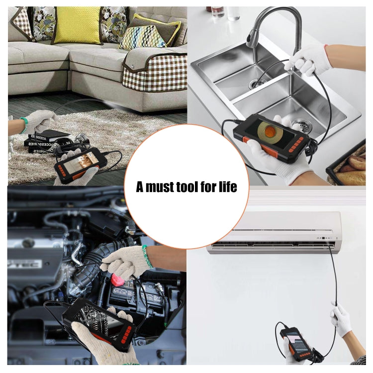 P40 8mm HD Water-resistant Portable Integrated Hand-held Vertical Screen Industry Endoscope, Length:5m(Hardwire)