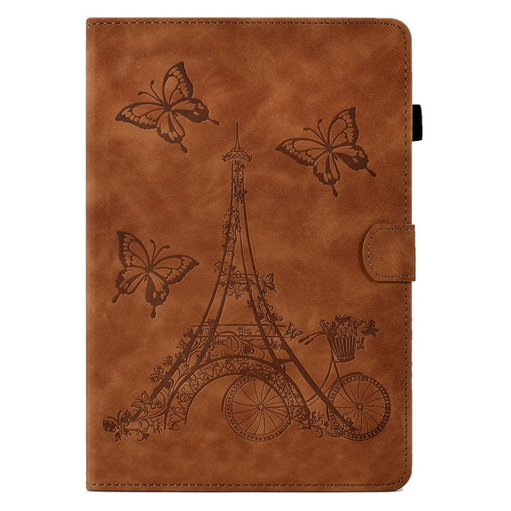 For 7 inch Tablets Tower Embossed Leather Tablet Case(Brown)