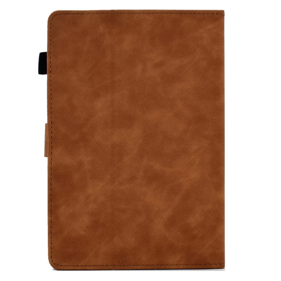 For 8 inch Tablets Tower Embossed Leather Tablet Case(Brown)