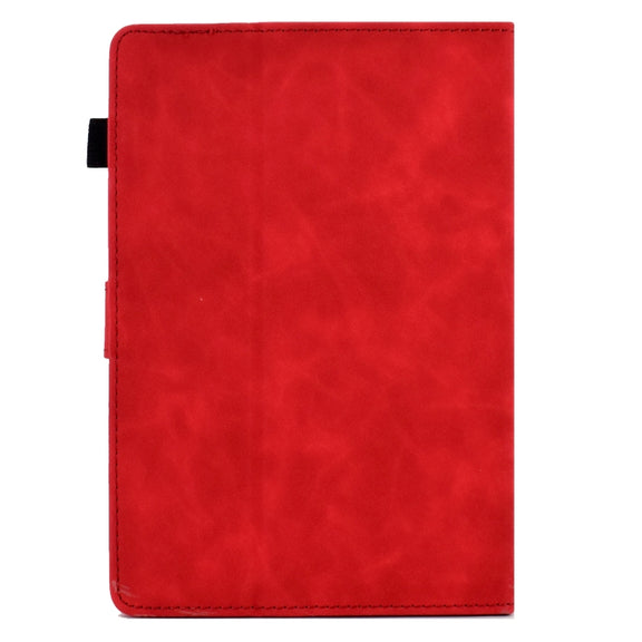 For 10 inch Tablets Tower Embossed Leather Tablet Case(Red)