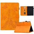 For Huawei MediaPad T5 Tower Embossed Leather Tablet Case(Khaki) - Huawei by PMC TechLife | Online Shopping South Africa | PMC TechLife | Buy Now Pay Later Mobicred