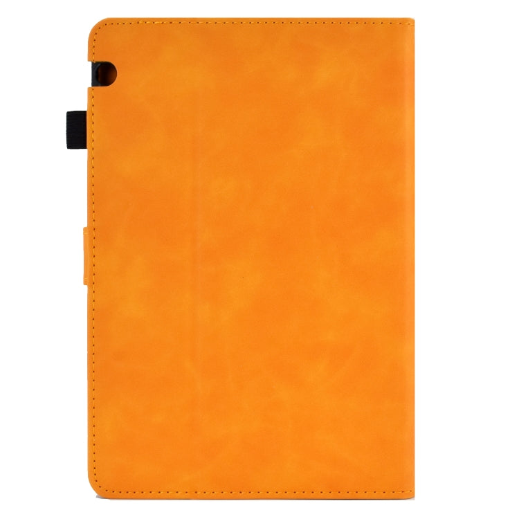 For Huawei MediaPad T5 Tower Embossed Leather Tablet Case(Khaki)