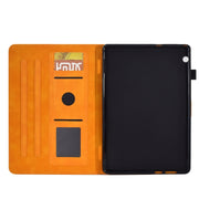 For Huawei MediaPad T5 Tower Embossed Leather Tablet Case(Khaki)