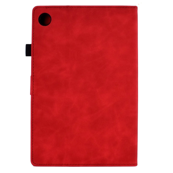 For Huawei MatePad T 10s Tower Embossed Leather Tablet Case(Red)