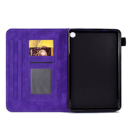 For Amazon Kindle Fire HD8 2022/2020 Tower Embossed Leather Smart Tablet Case(Purple)