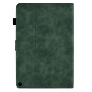For Amazon Kindle Fire HD10 2021 Tower Embossed Leather Smart Tablet Case(Green)