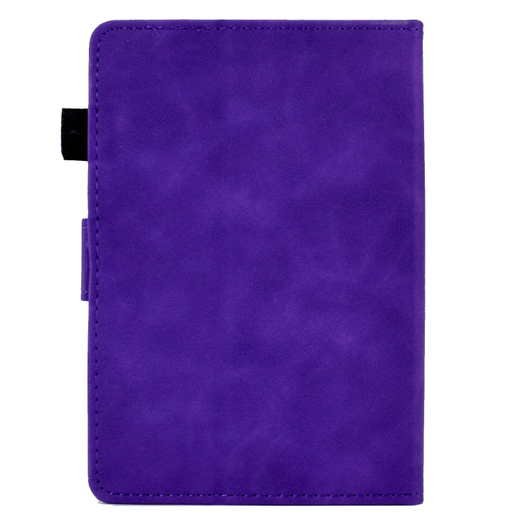 For Amazon Kindle Paperwhite 5 Tower Embossed Leather Smart Tablet Case(Purple)