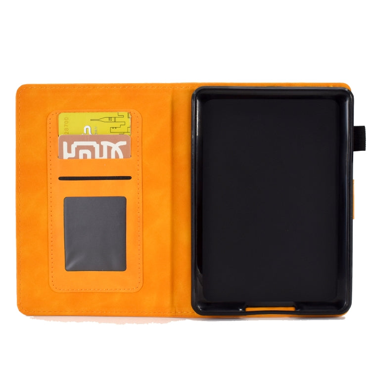 For Amazon Kindle Paperwhite 5 Tower Embossed Leather Smart Tablet Case(Khaki)