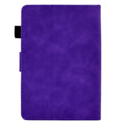 For Amazon Kindle Paperwhite 4/3/2/1 Tower Embossed Leather Smart Tablet Case(Purple)