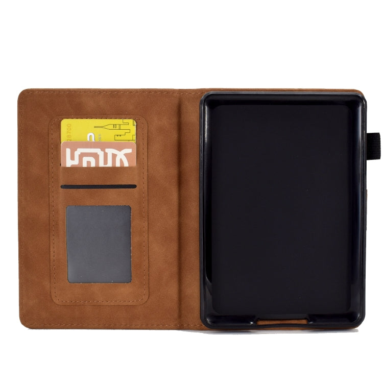For Amazon Kindle Lite 2022 Tower Embossed Leather Smart Tablet Case(Brown)