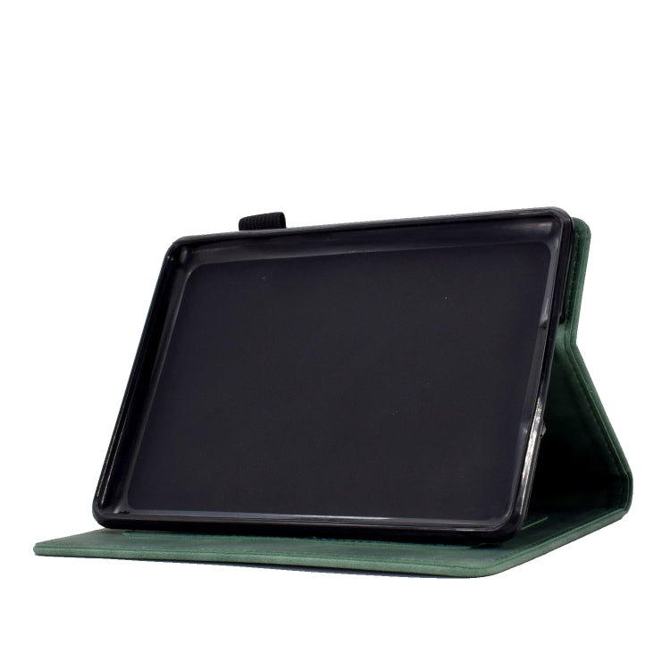 For Amazon Kindle Lite 2022 Tower Embossed Leather Smart Tablet Case(Green)