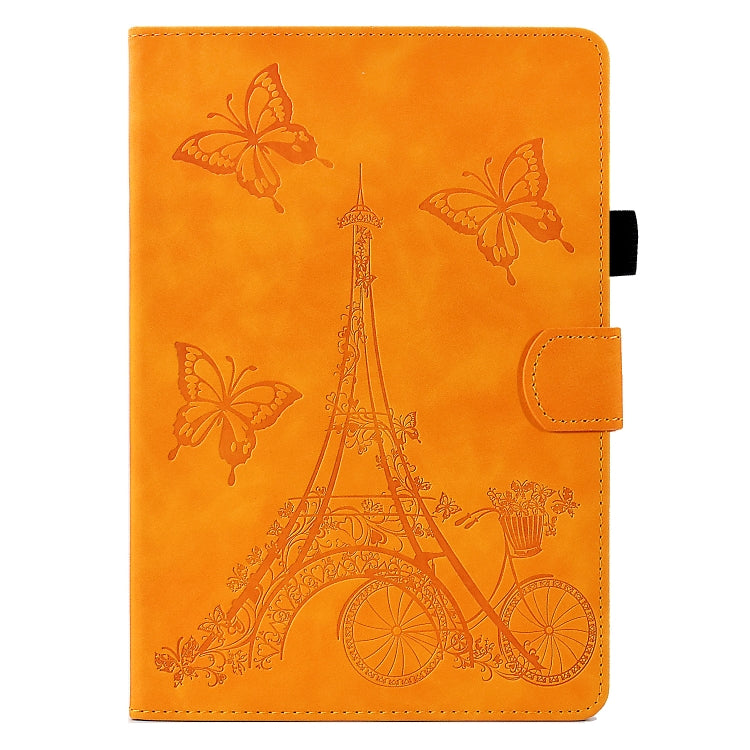 For Amazon Kindle Lite 2022 Tower Embossed Leather Smart Tablet Case(Khaki)