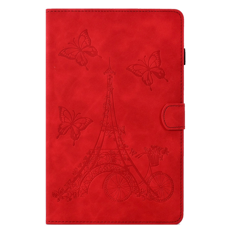 For Lenovo Tab M10 Gen 2 Tower Embossed Leather Smart Tablet Case(Red)
