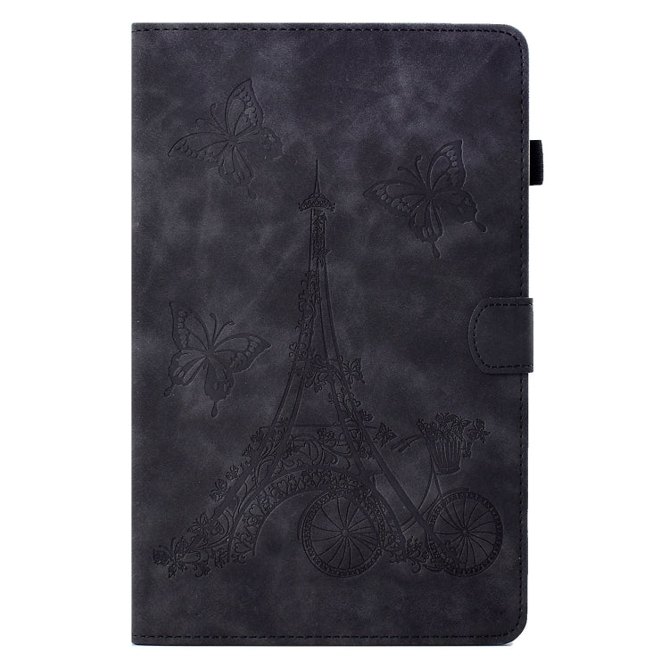 For Lenovo Tab M10 Gen 2 Tower Embossed Leather Smart Tablet Case(Black)