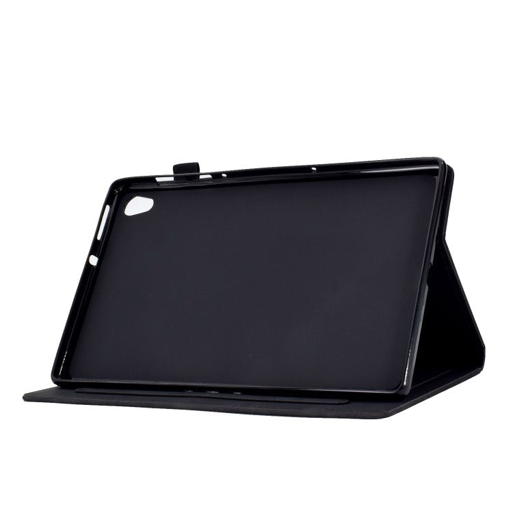 For Lenovo Tab M10 Gen 2 Tower Embossed Leather Smart Tablet Case(Black)
