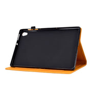 For Lenovo Tab M10 Gen 2 Tower Embossed Leather Smart Tablet Case(Khaki)
