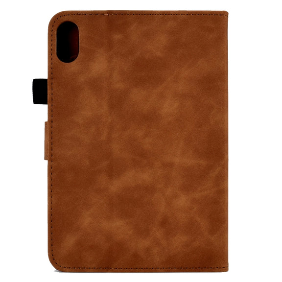 For Lenovo Tab P11 Tower Embossed Leather Smart Tablet Case(Brown)
